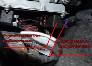 Где находится предохранитель топливного насоса на приоре?